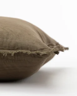 Abbey Silk Fringe Pillow Cover 13 Abbey Silk Fringe Pillow Cover -Bloomingville Shop AbbeySilkFringePillowCover MPLW0437 BWN 24X24 D1