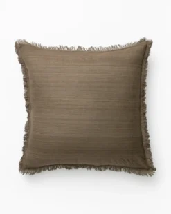 Abbey Silk Fringe Pillow Cover 12 Abbey Silk Fringe Pillow Cover -Bloomingville Shop AbbeySilkFringePillowCover MPLW0437 BWN 24X24 MAIN