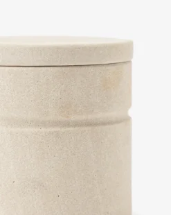 Barton Sandstone Canister -Bloomingville Shop BartonSandstoneCanister MBTH0246 WHT D1