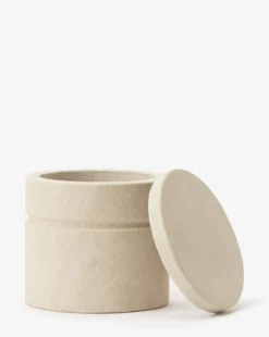 Barton Sandstone Canister -Bloomingville Shop BartonSandstoneCanister MBTH0246 WHT L D1