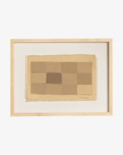 Beige Checkered Print