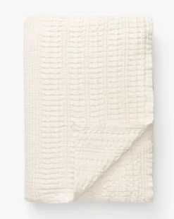 Carnel Waffle Blanket -Bloomingville Shop CarnelWaffleBlanket MBED0265 WHT D1 T