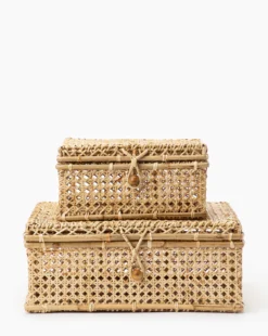 Cielo Cane Boxes (Set Of 2)