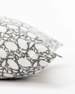 Clara Block Print Pillow Cover -Bloomingville Shop ClaraBlockPrintPillowCover MPLW0640 BLU 20x20 D1