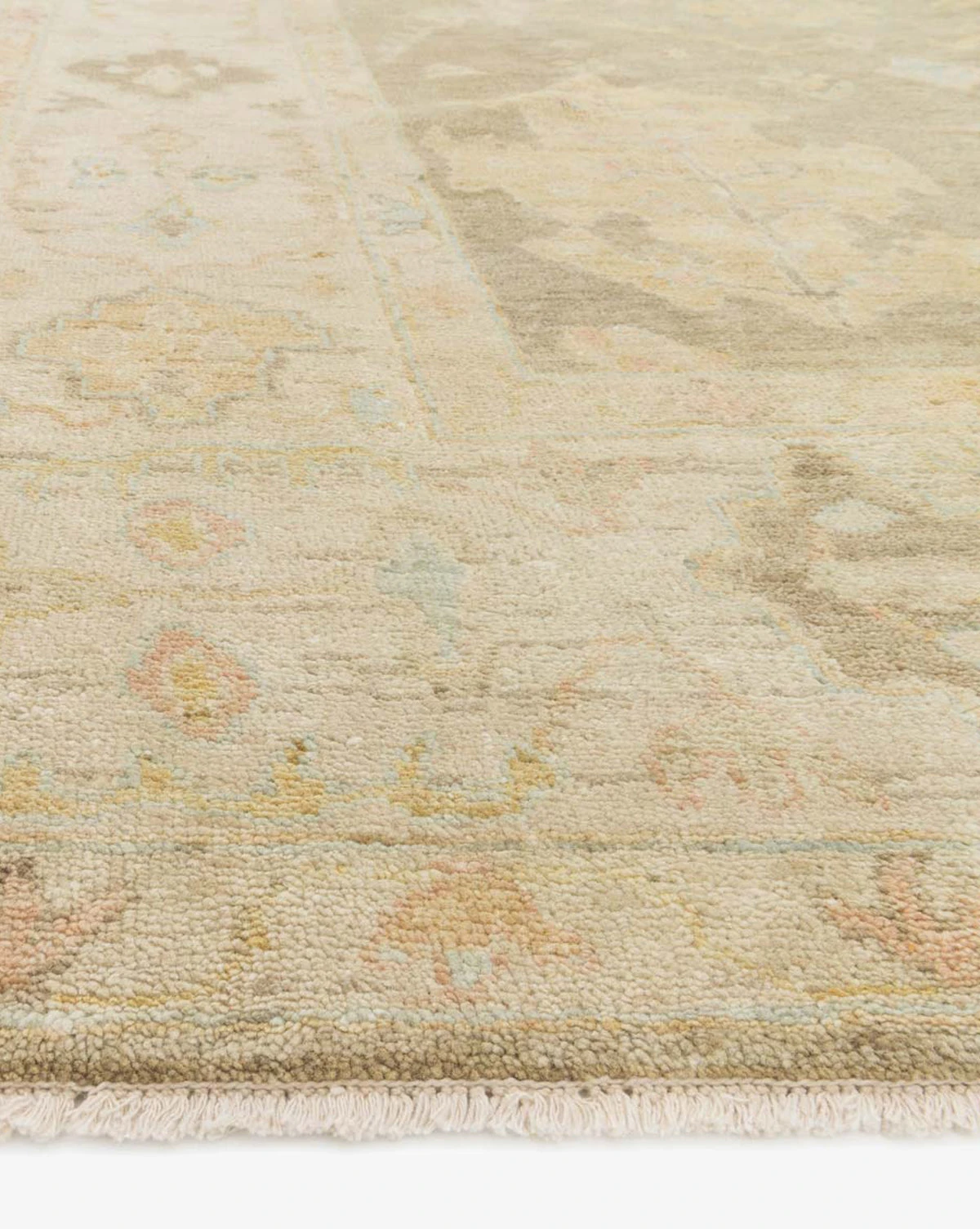 Clementina Moss Gray Hand-Knotted Wool Rug 2 Clementina Moss Gray Hand-Knotted Wool Rug - Image 2