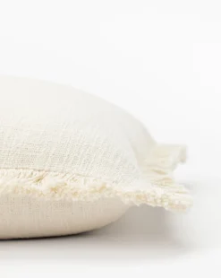 Emiliana Fringe Pillow Cover -Bloomingville Shop EmilianaFringePillowCover MPLW1080 CRM 22x22 D1