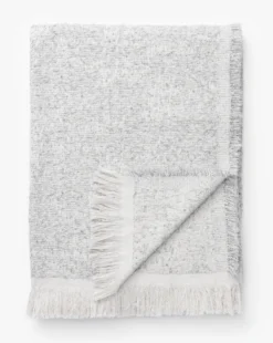 Esma Gray Fringed Throw -Bloomingville Shop EsmaGrayFringedThrow MBED0249 GRY 50x70 D1 T