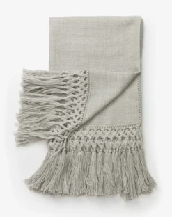 Fringed Alpaca Throw -Bloomingville Shop FringedAlpacaThrow MDCR1044 GRY 60x70 D1