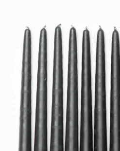 Gray Taper Candles (Set Of 12) -Bloomingville Shop GrayTaperCandles Setof12 MDCR2202 GRY D1