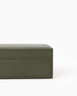 Green Leather Box 15 Green Leather Box -Bloomingville Shop GreenLeatherBox MDCR2515 GRN D2