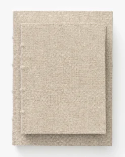 Handcrafted Linen Book -Bloomingville Shop HandcraftedLinenBook MDCR1716 NAT D1 T