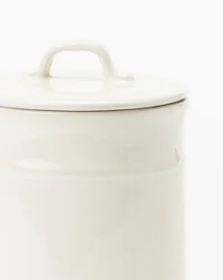 Handled Ceramic Canister -Bloomingville Shop HandledCeramicCanister MDCR2149 WHT D2