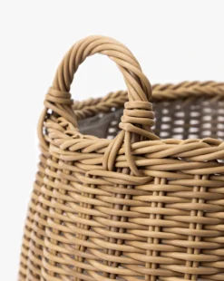 Lightwash Handled Planter Basket -Bloomingville Shop HandledPlanterBasket MDCR2790 LTW D2 T