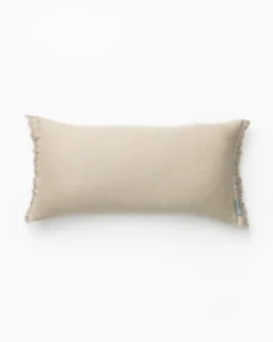 Hazelton Mushroom Fringed Pillow Cover -Bloomingville Shop HazeltonFringedPillowCover MPLW0909 MSH 12x24 MAIN
