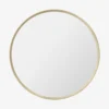Jillian Round Faux Shagreen Mirror