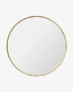 Jillian Round Faux Shagreen Mirror
