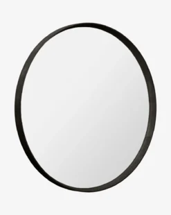 Jillian Round Faux Shagreen Mirror -Bloomingville Shop JillianRoundFauxShagreenMirror MMIR0306 MSH 32 D1
