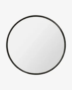 Jillian Round Faux Shagreen Mirror -Bloomingville Shop JillianRoundFauxShagreenMirror MMIR0306 MSH 32 MAIN