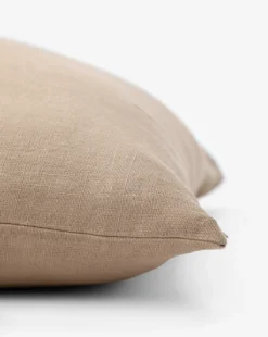 Kara Linen Pillow Cover -Bloomingville Shop KaraLinenPillowCover MPLW0952 NGT 24x24 D1