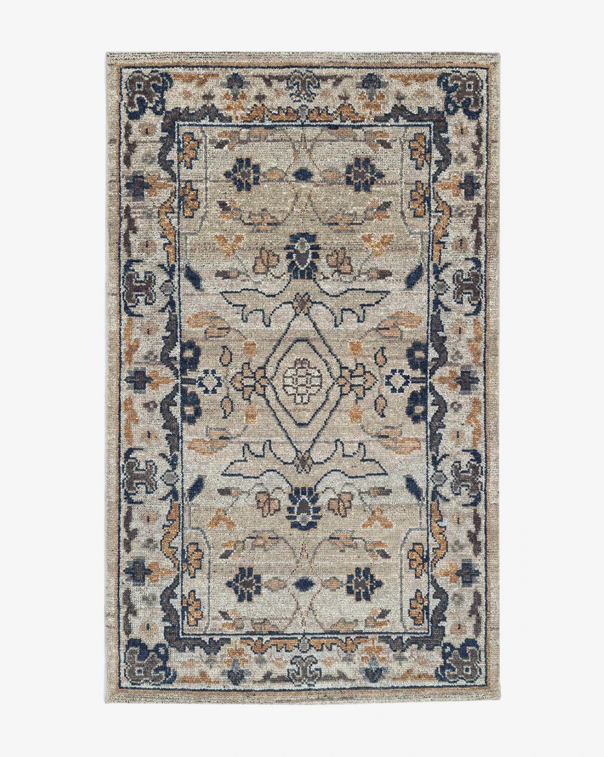 Kasuri Hand-Knotted Wool Rug 5 Kasuri Hand-Knotted Wool Rug - Image 5