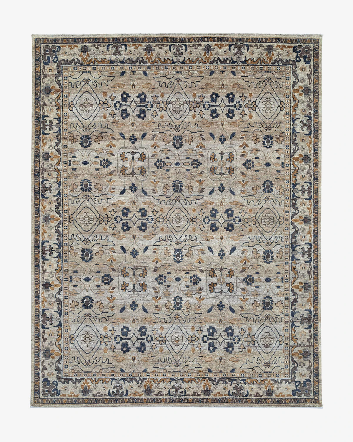 Kasuri Hand-Knotted Wool Rug 1 Kasuri Hand-Knotted Wool Rug