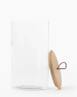 Leather Pull Lidded Jars 13 Leather Pull Lidded Jars -Bloomingville Shop LeatherPullLiddedJars MKTN0518 GLS D1