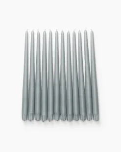 Light Gray Taper Candles(Set Of 12)