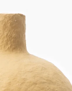 Long Necked Paper Mache Vase -Bloomingville Shop LongNeckedPaperMacheVase MDCR2482 YLW OS D1