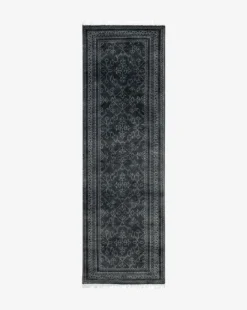Kazan Hand-Knotted Wool Rug -Bloomingville Shop MRUG0495 NVY 3x8 KazanHand KnottedRug
