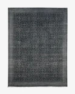 Kazan Hand-Knotted Wool Rug -Bloomingville Shop MRUG0495 NVY 9x12 KazanHand KnottedRug
