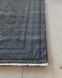 Kazan Hand-Knotted Wool Rug -Bloomingville Shop MRUG0495 NVY KazanHand KnottedRug D2