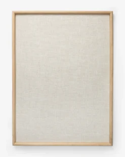 Oak & Linen Memo Board
