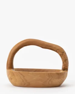 Organic Teak Wood Basket