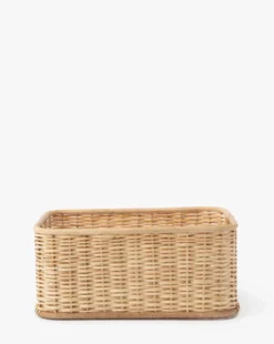 Bloomingville Palm & Rattan Basket -Bloomingville Shop Palm RattanBasket MDCR2843 NAT M MAIN T