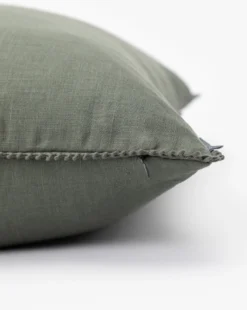 Pennywood Pillow Cover -Bloomingville Shop PennywoodPillowCover MPLW1264 GRN 24x24 D1