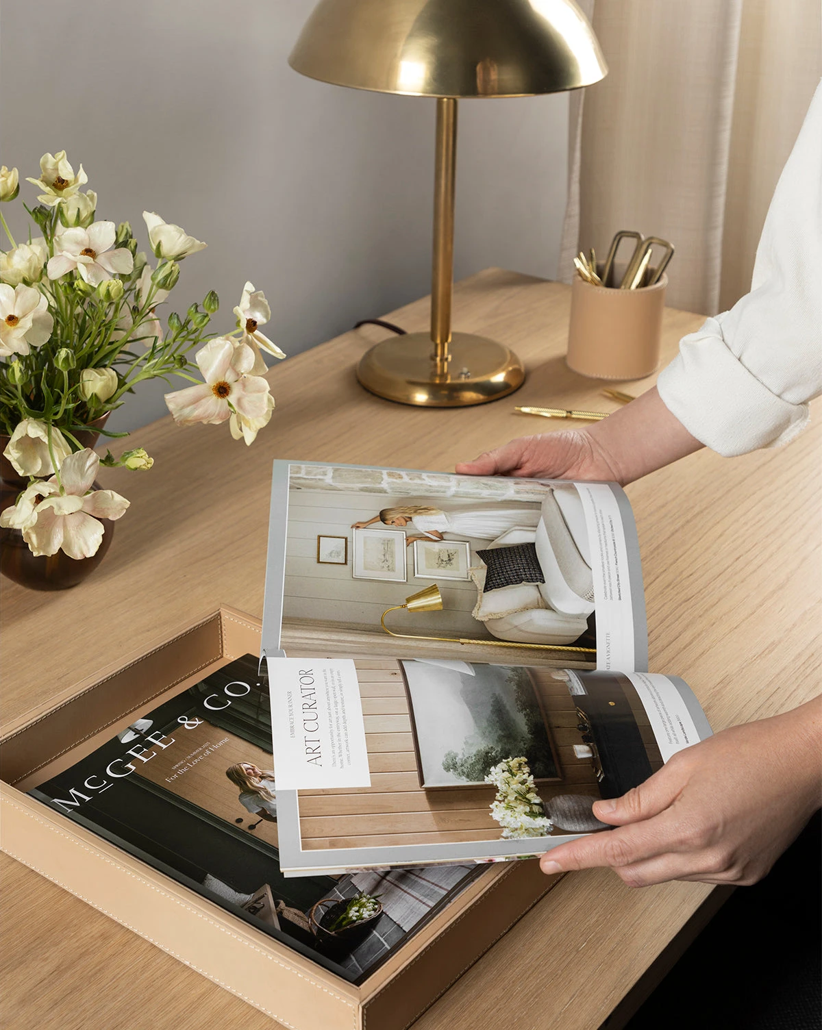 Rupert Leather Letter Tray 2 Rupert Leather Letter Tray - Image 2