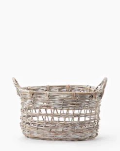Rattan Handled Basket -Bloomingville Shop RattanHandledBasket MDCR2026 NAT M