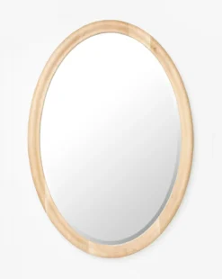 Reta Oval Wood Mirror