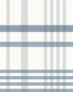 Rigby Plaid Print Wallpaper -Bloomingville Shop Rigbyplaid softblue