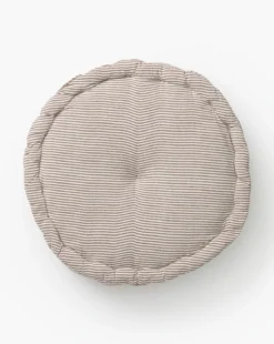 Round Neutral Striped Pillow Cushion