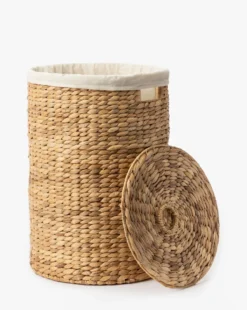 Round Water Hyacinth Basket -Bloomingville Shop RoundWaterHyacinthBasket MDCR2076 NAT OS D1
