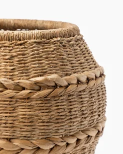 Ryan Seagrass Woven Basket -Bloomingville Shop RyanSeagrassWovenPlanter MDCR2311 NAT OS D1