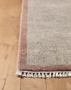 Suzani Hand-Knotted Wool Rug -Bloomingville Shop SuzaniHand KnottedRug MRUG0852 BWN D1