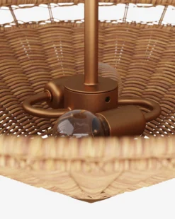 Terrance Flush Mount -Bloomingville Shop TerranceFlushMount MLHT1829 NAT OS D2 T