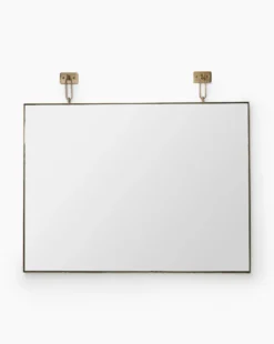 Trenton Wall Mirror -Bloomingville Shop TrentonWallMirror MMIR0174 BRS 48x32 MAIN