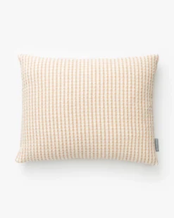 Vintage Orange Waffle Check Pillow Cover No. 2