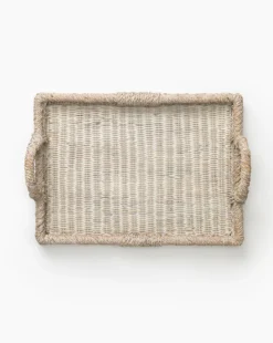 Whitewashed Handled Tray -Bloomingville Shop WhitewashedHandledTray MDCR2287 GRY L