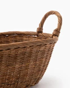 Wicker Handled Basket -Bloomingville Shop WickerHandledBasket MDCR2486 NAT OS D1