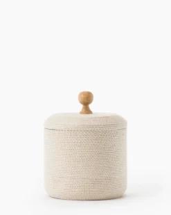 Wrapped Lidded Container -Bloomingville Shop WrappedLiddedContainer MDCR2404 NAT S