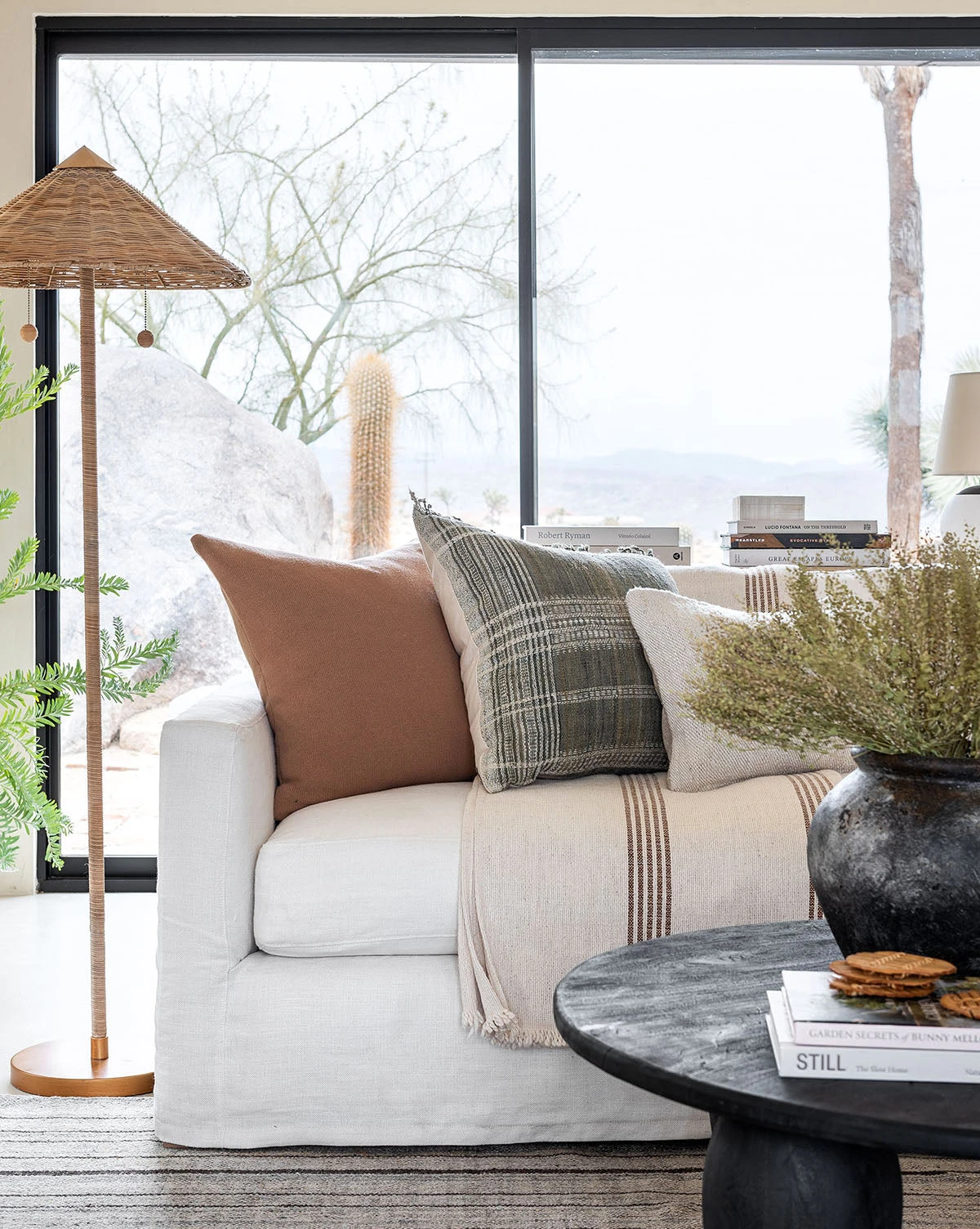 Helena Soft Fringe Camel & Cream Blanket 4 Helena Soft Fringe Camel & Cream Blanket - Image 4